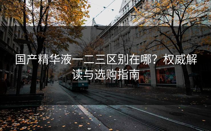 国产精华液一二三区别在哪?权威解读与选购指南